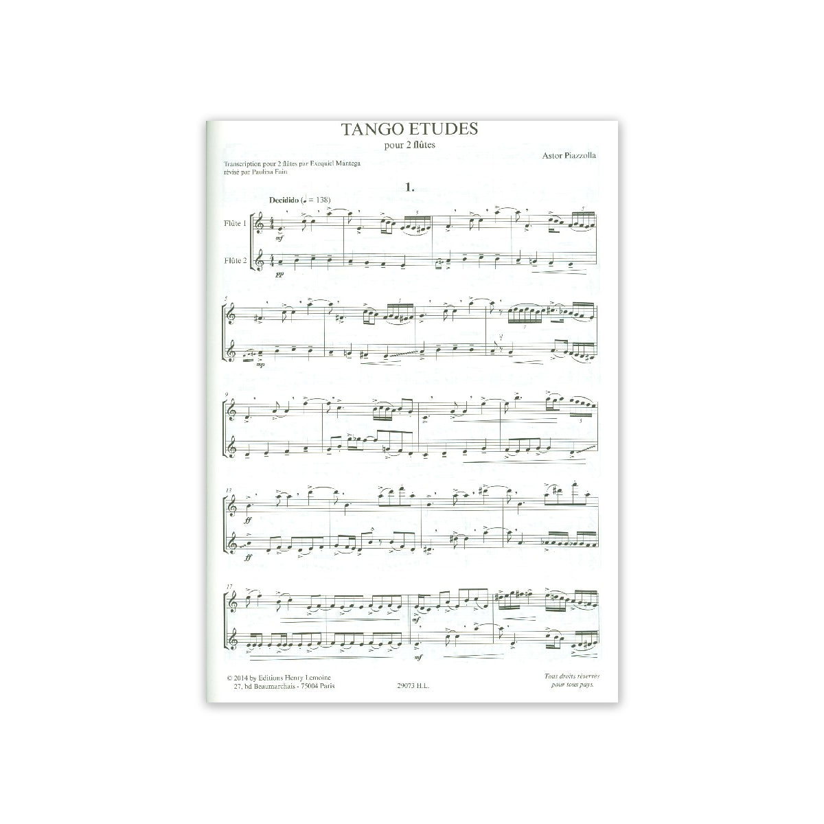 Piazzolla, Tango etudes