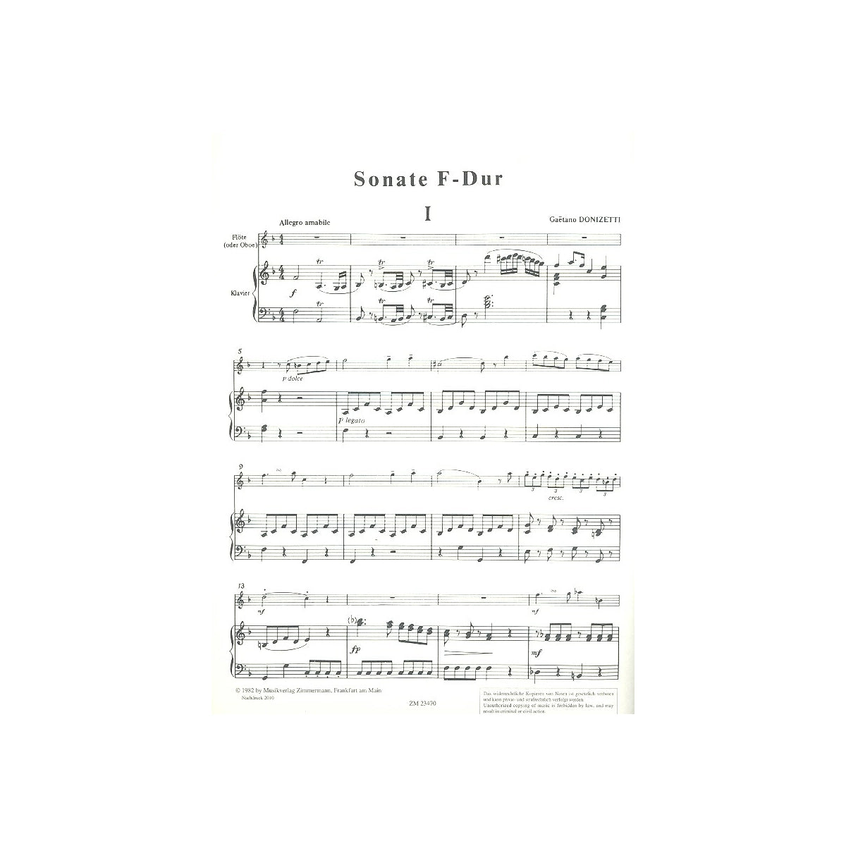 Donizetti, Sonate F-Dur View 2