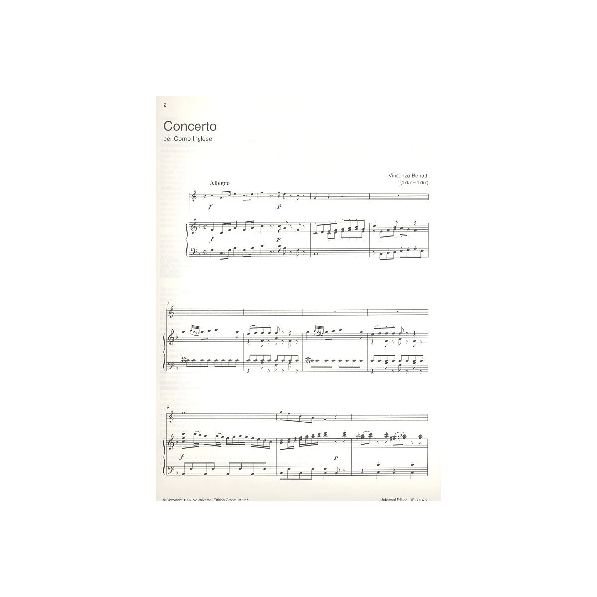 Benatti, Concerto F-dur