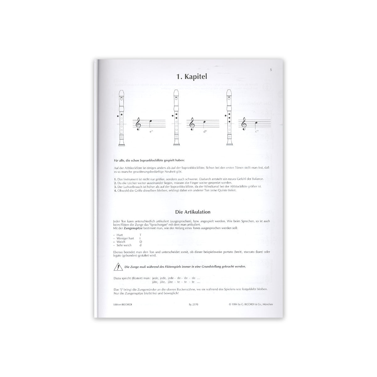 Zimmermann, Die Altblockflöte Bd.1