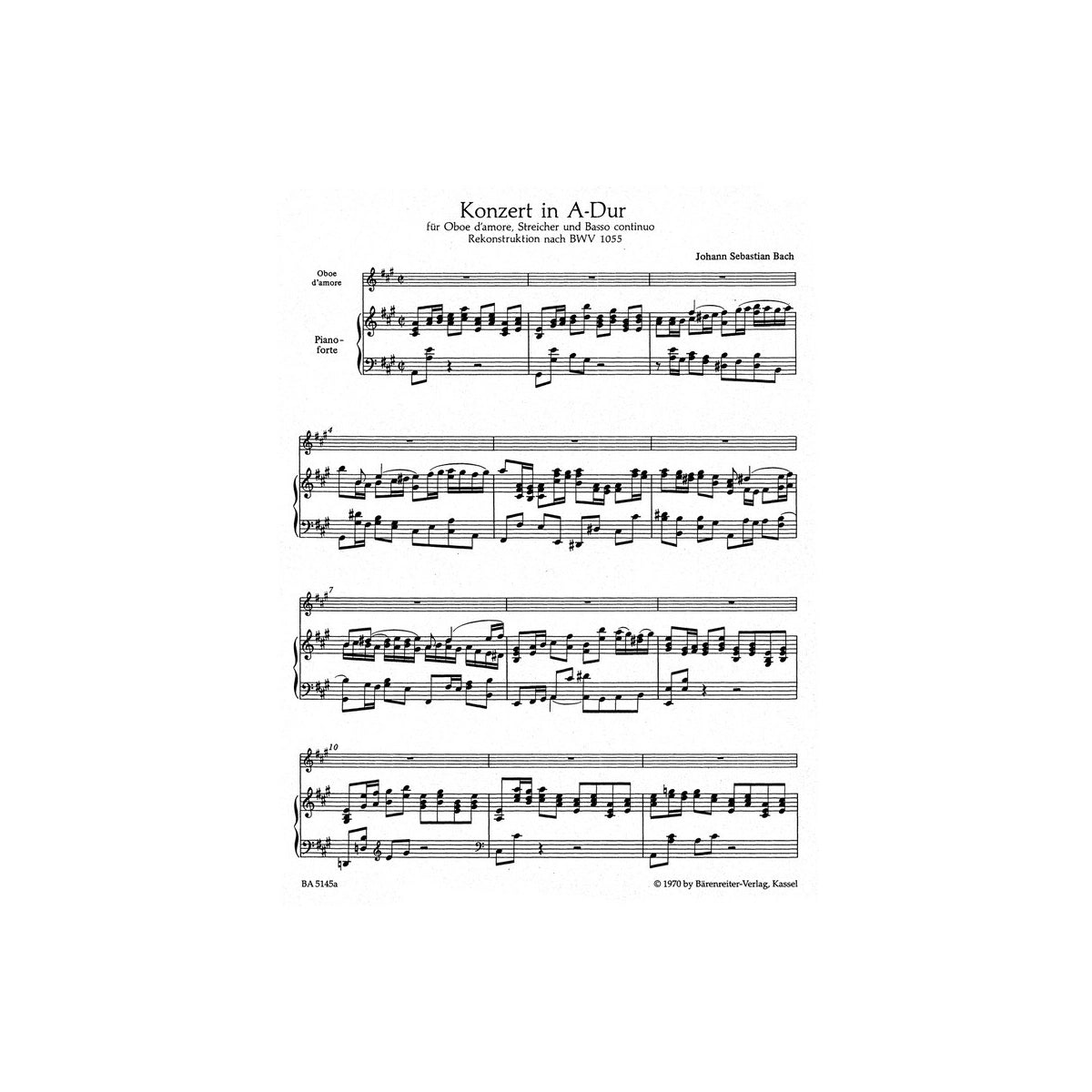 Bach, Konzert A-Dur BWV 1055