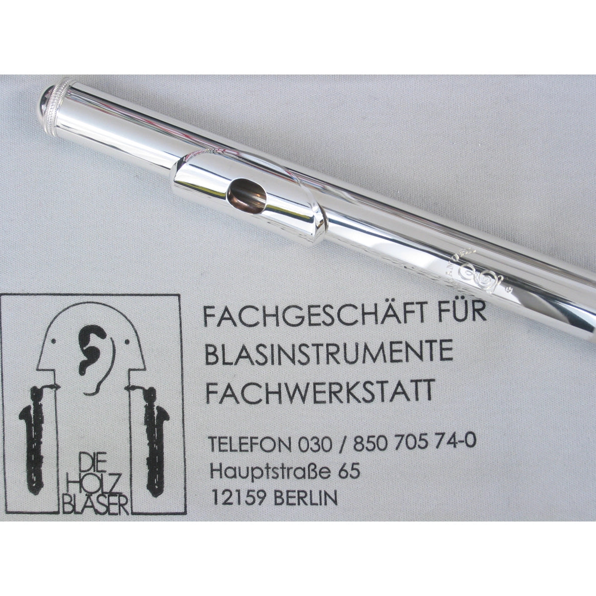 KOPF FLÖTE ANUEL SILBER G, 14CT GOLDKAMIN