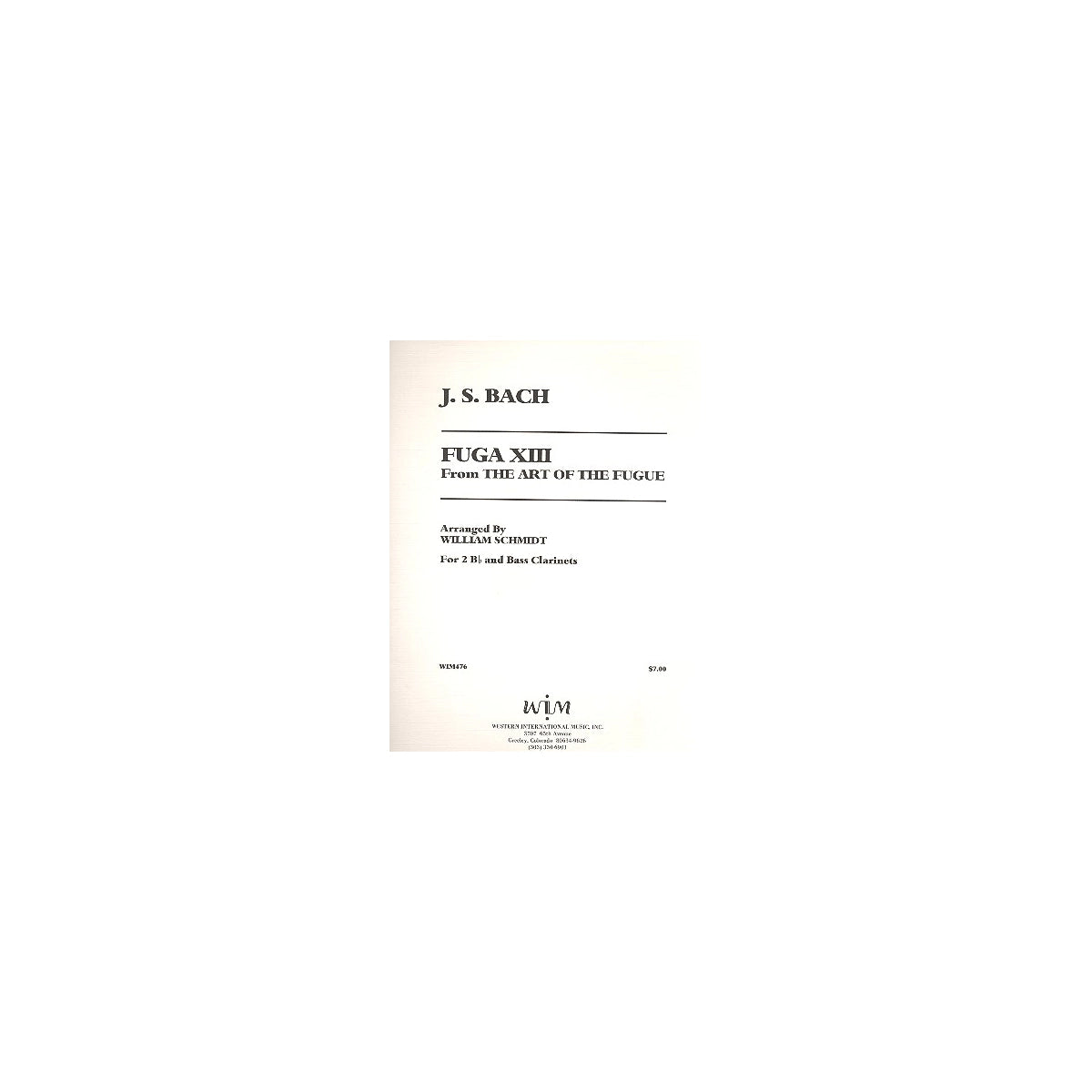 Bach, Fuge XIII View 1