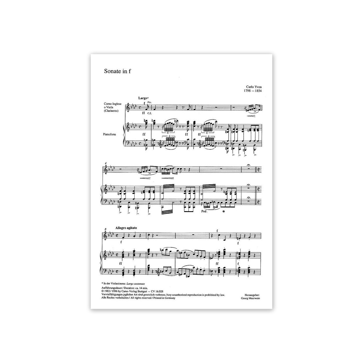 Yvon, Sonate f-Moll für Englischhorn & Klav.