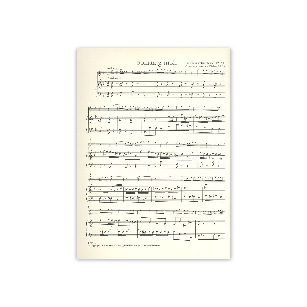 Bach, Sonate g-Moll BWV 527 View 1