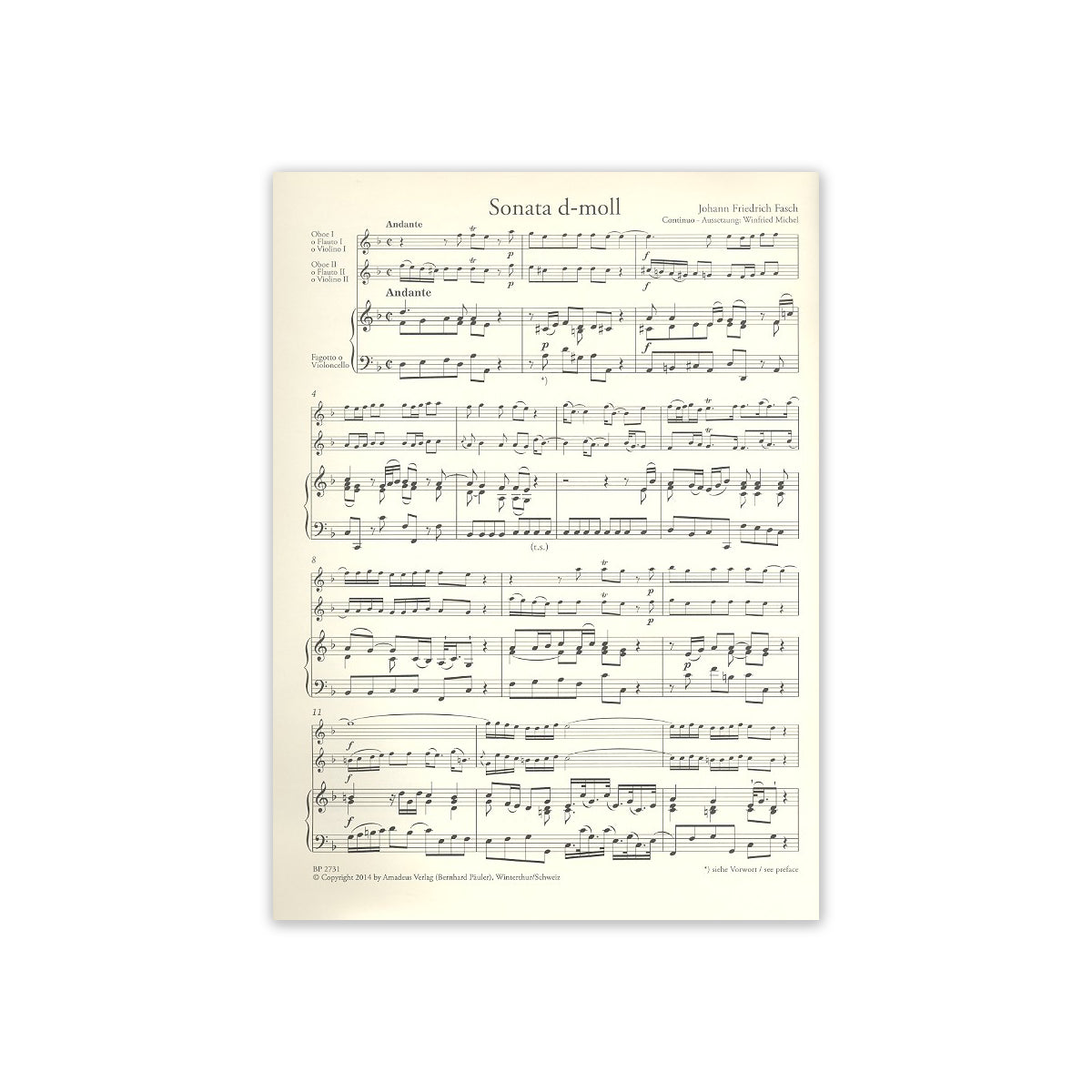 Fasch, Sonata in d-Moll View 1