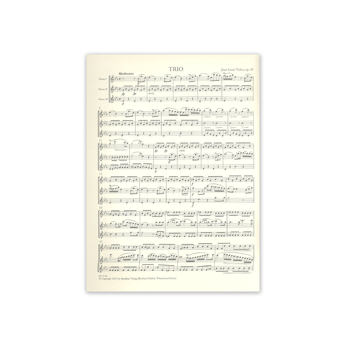 Tulou, Grand Trio in Es-Dur op.24