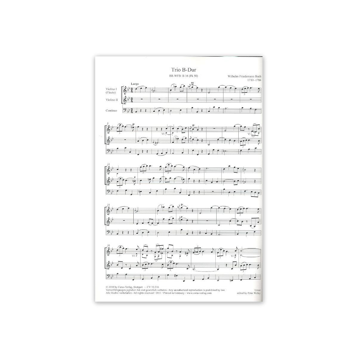 Bach W.Fr., Triosonate B-Dur View 1
