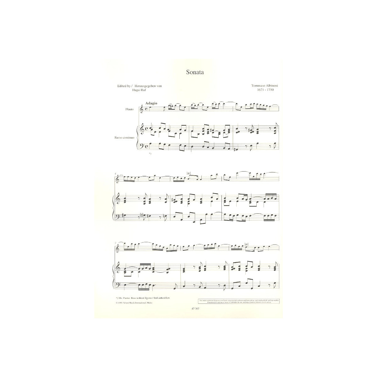 3 Sonaten italienischer Barockmeister
