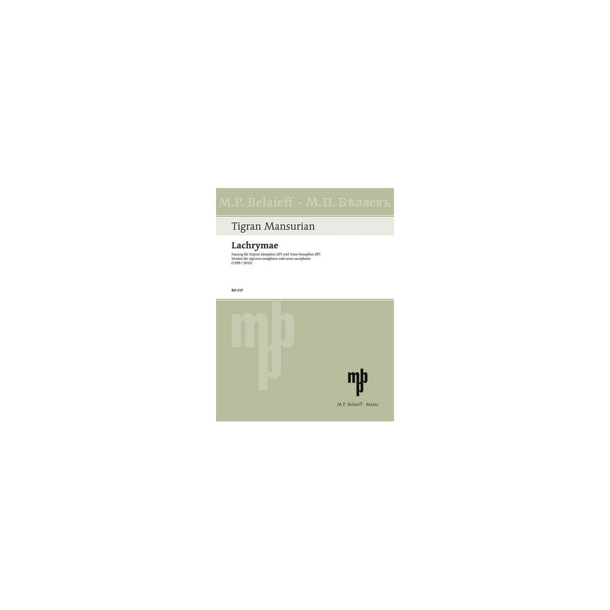 Mansurian, Lachrymae - Sopran-& Tenorsaxophon View 1
