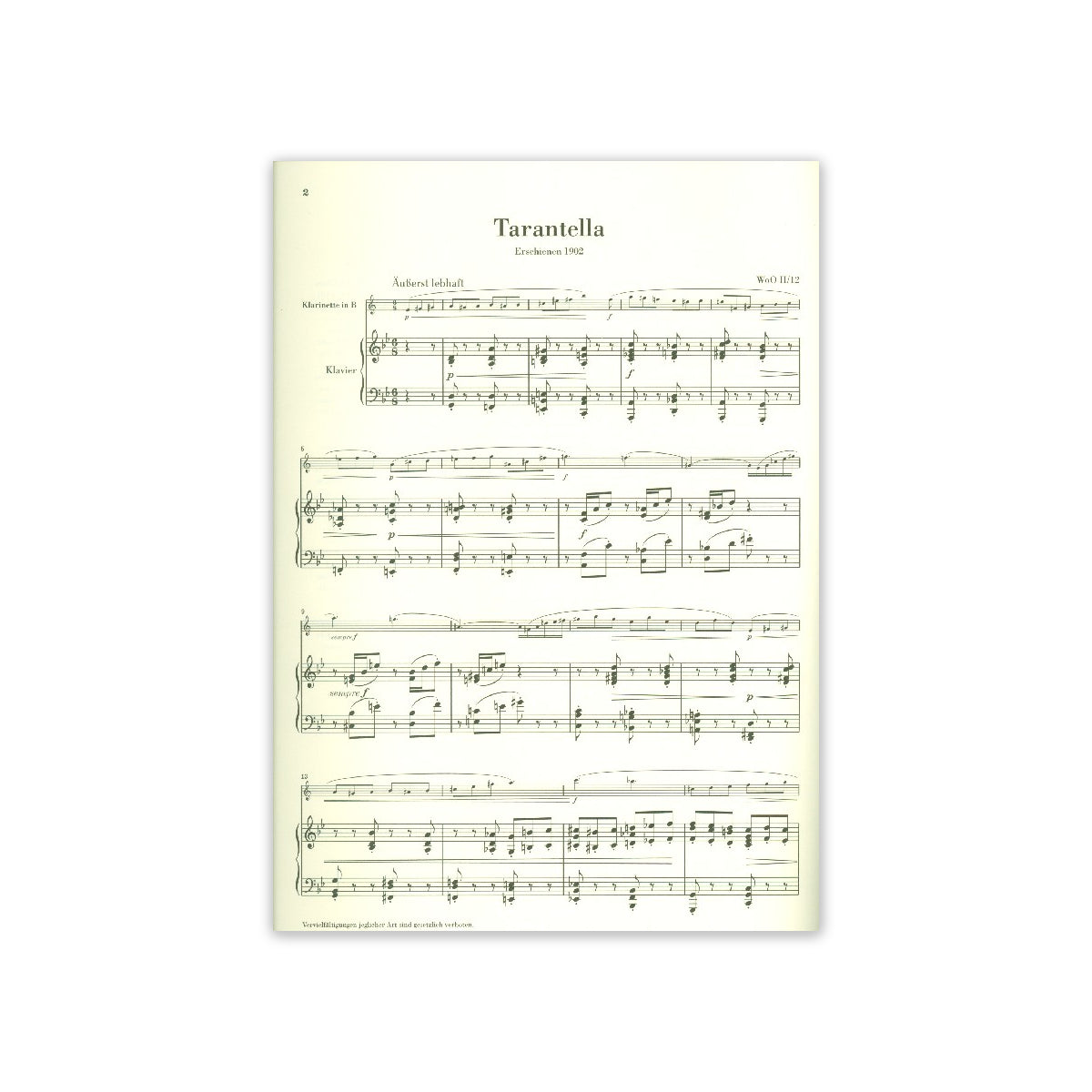 Reger, Tarantella und Albumblatt View 1