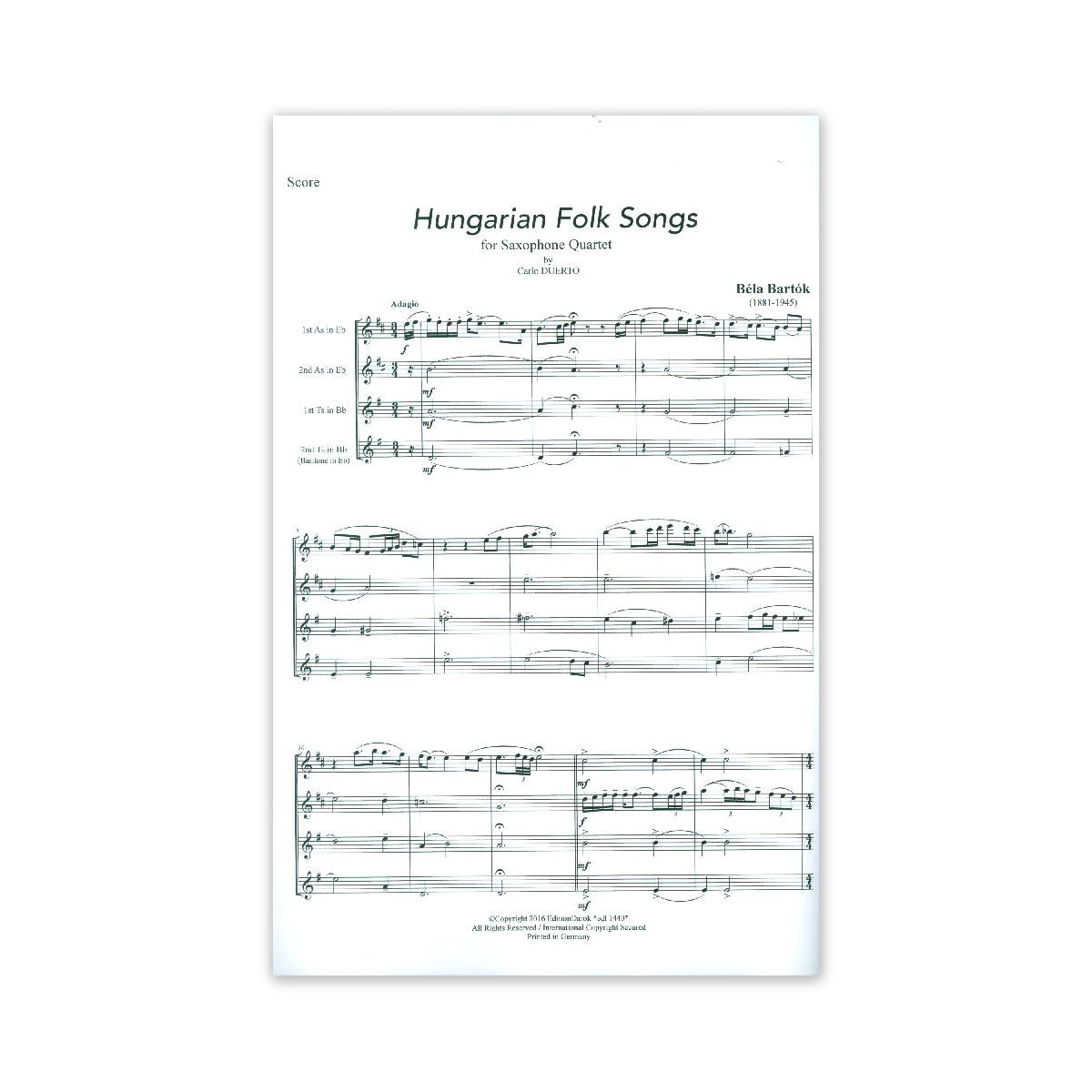 Bartok, Hungarian Folk Songs