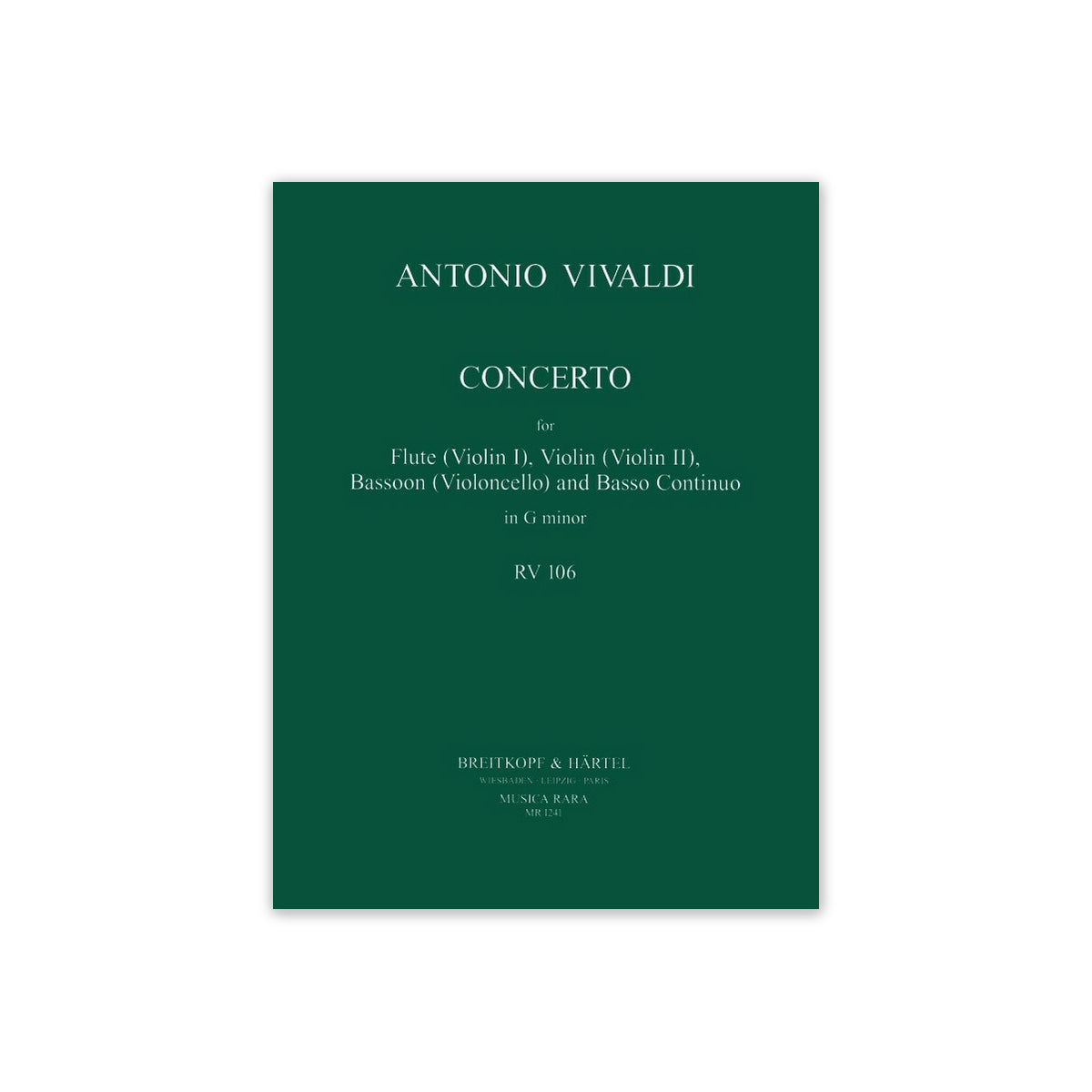 Vivaldi, Concerto g-Moll - Fl.Vl.Fag.Vc. View 2