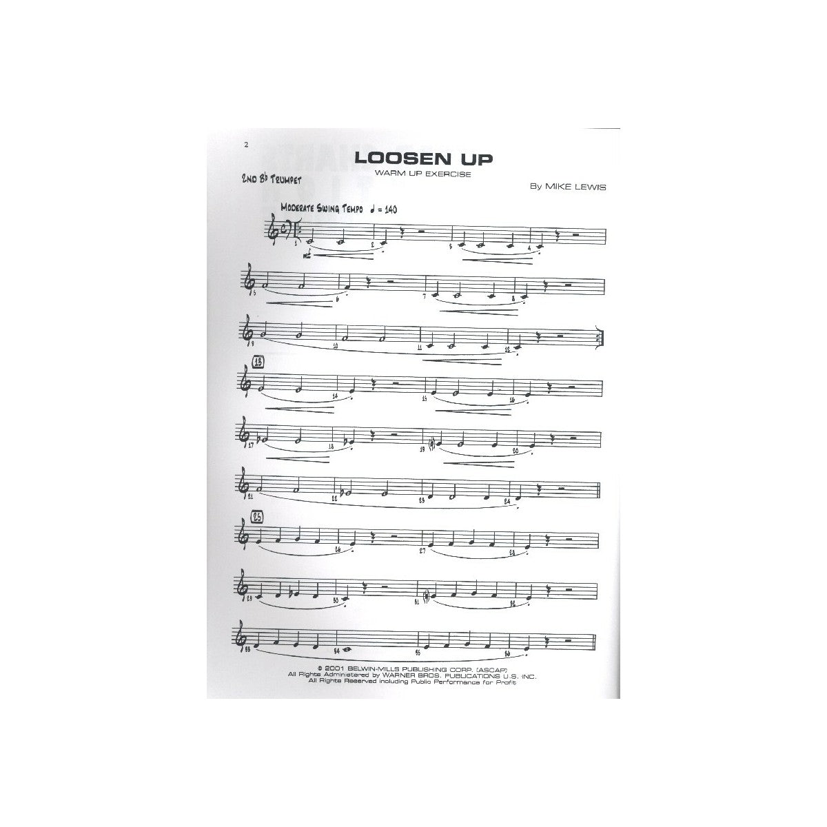 First year charts coll. jazz ensemble: Trp.2 View 2