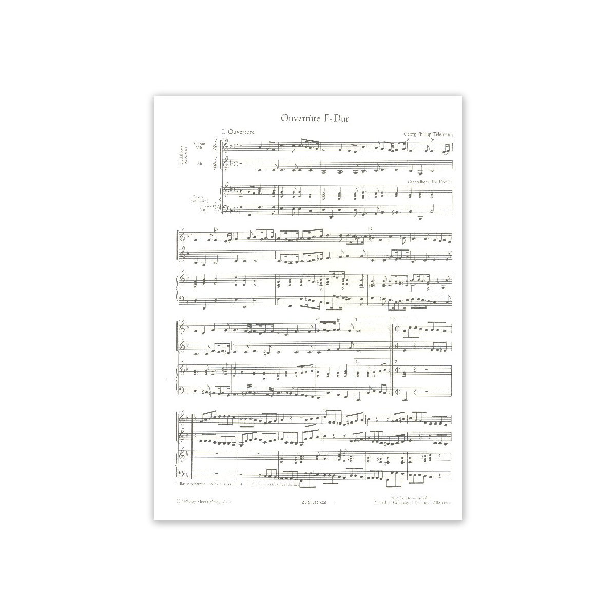 Telemann, Ouvertüre F-Dur View 1