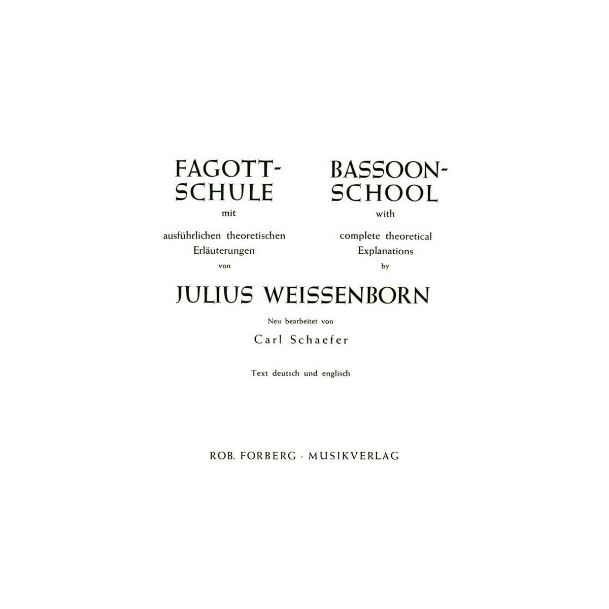 Weissenborn, Fagottschule View 1