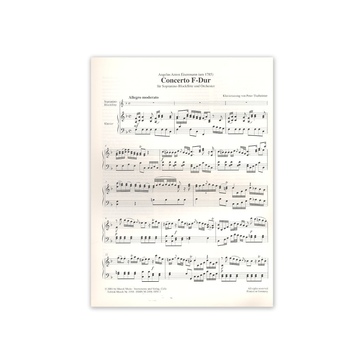 Eisenmann, Concerto F-Dur View 1