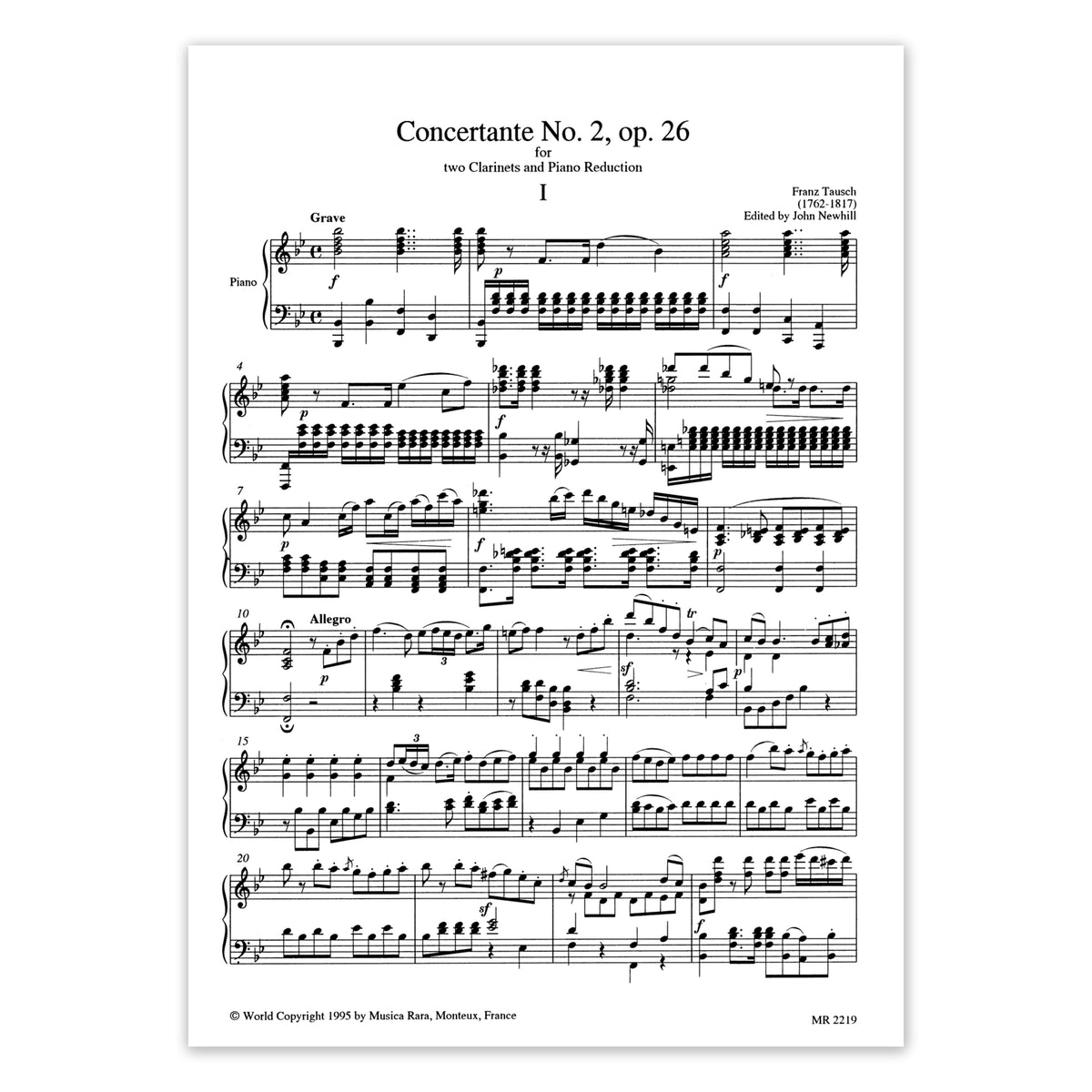 Tausch, Concertante Nr.2 in B op.26 View 2