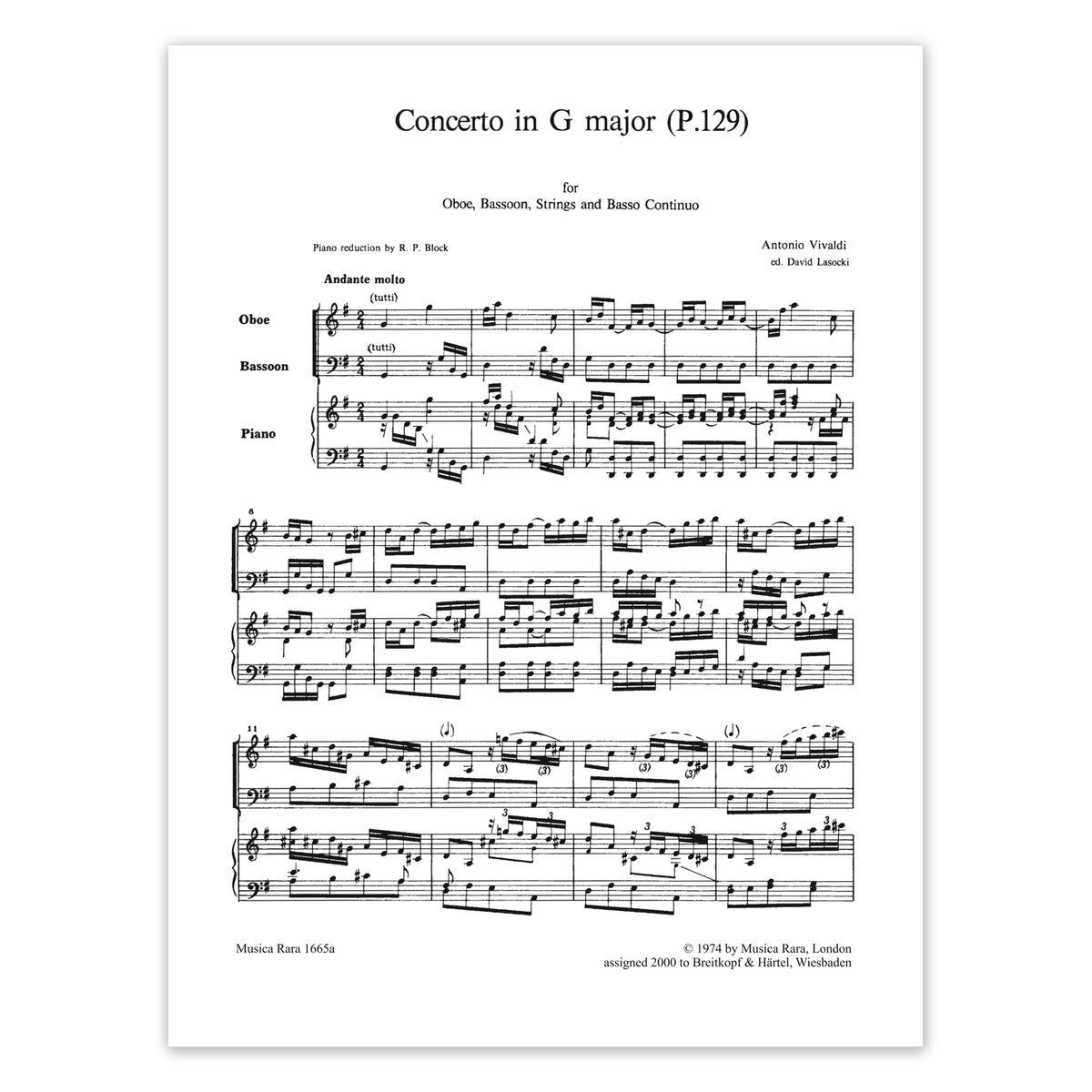 Vivaldi, Konzert für Oboe und Fagott RV545 View 2