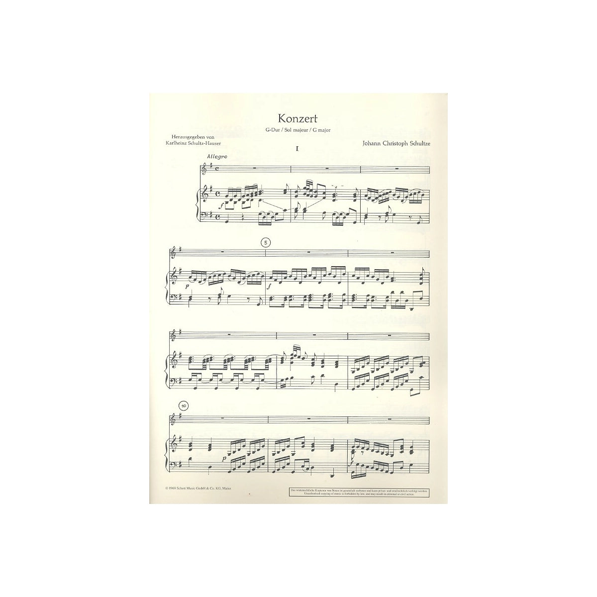 Schultze, Konzert G-Dur View 2