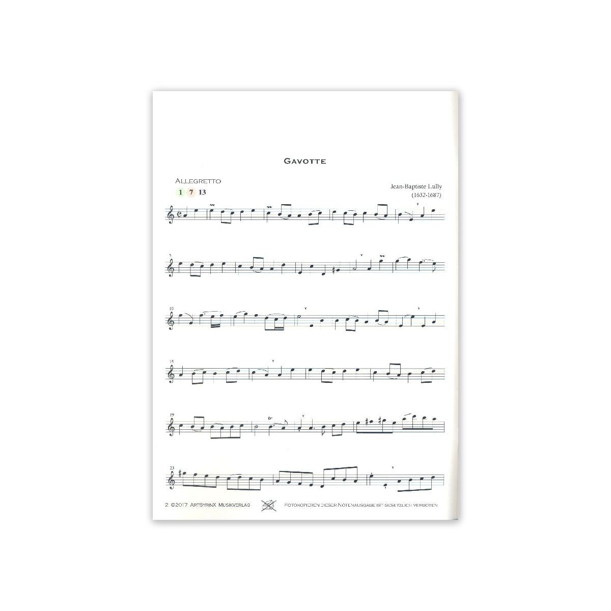 Sechs Tänze - Barockmusik für Klarinette