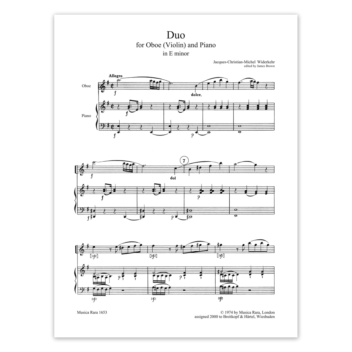 Widerkehr, Duo e-Moll