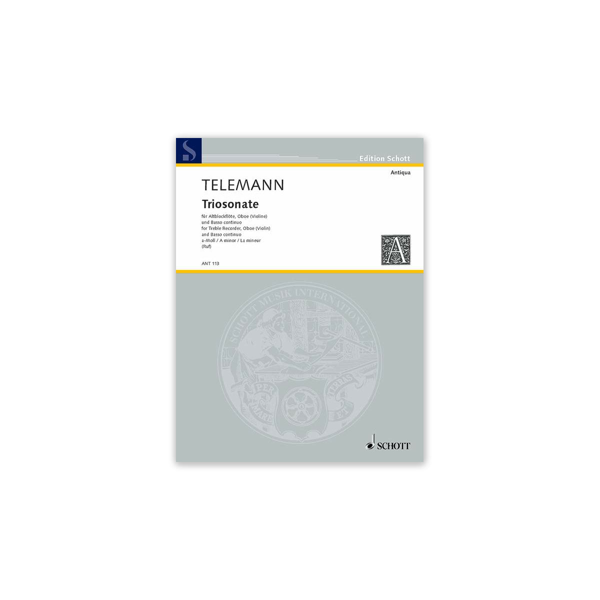 Telemann, Triosonate a-Moll für Altbl. Oboe & View 1