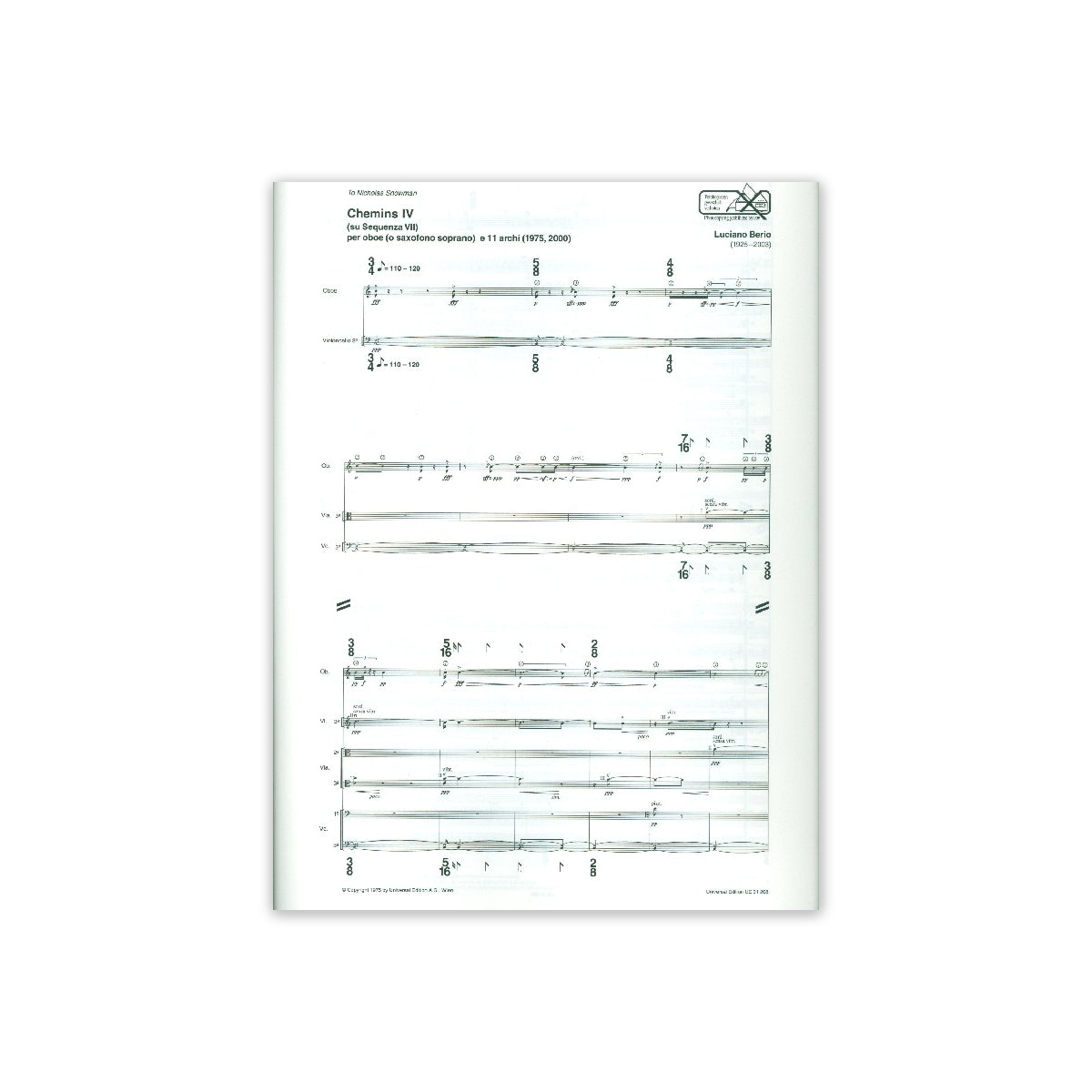 Berio, Chemins IV View 1