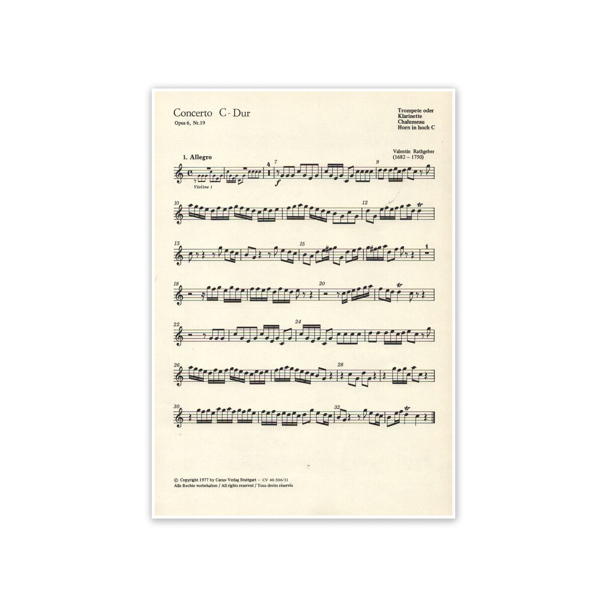 Rathgeber, Konzert op.6 Nr.19 View 1