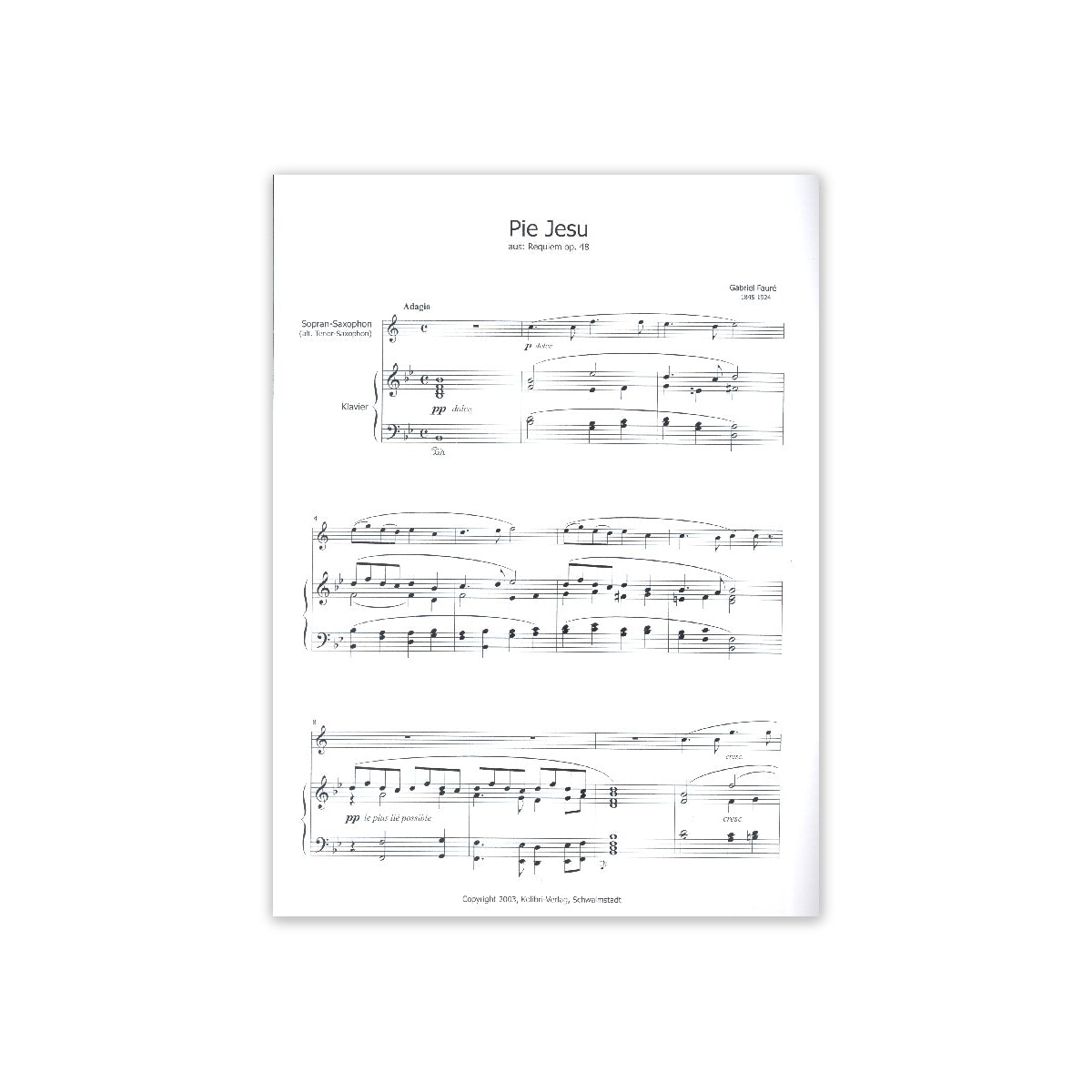 Fauré, Pie Jesu View 1