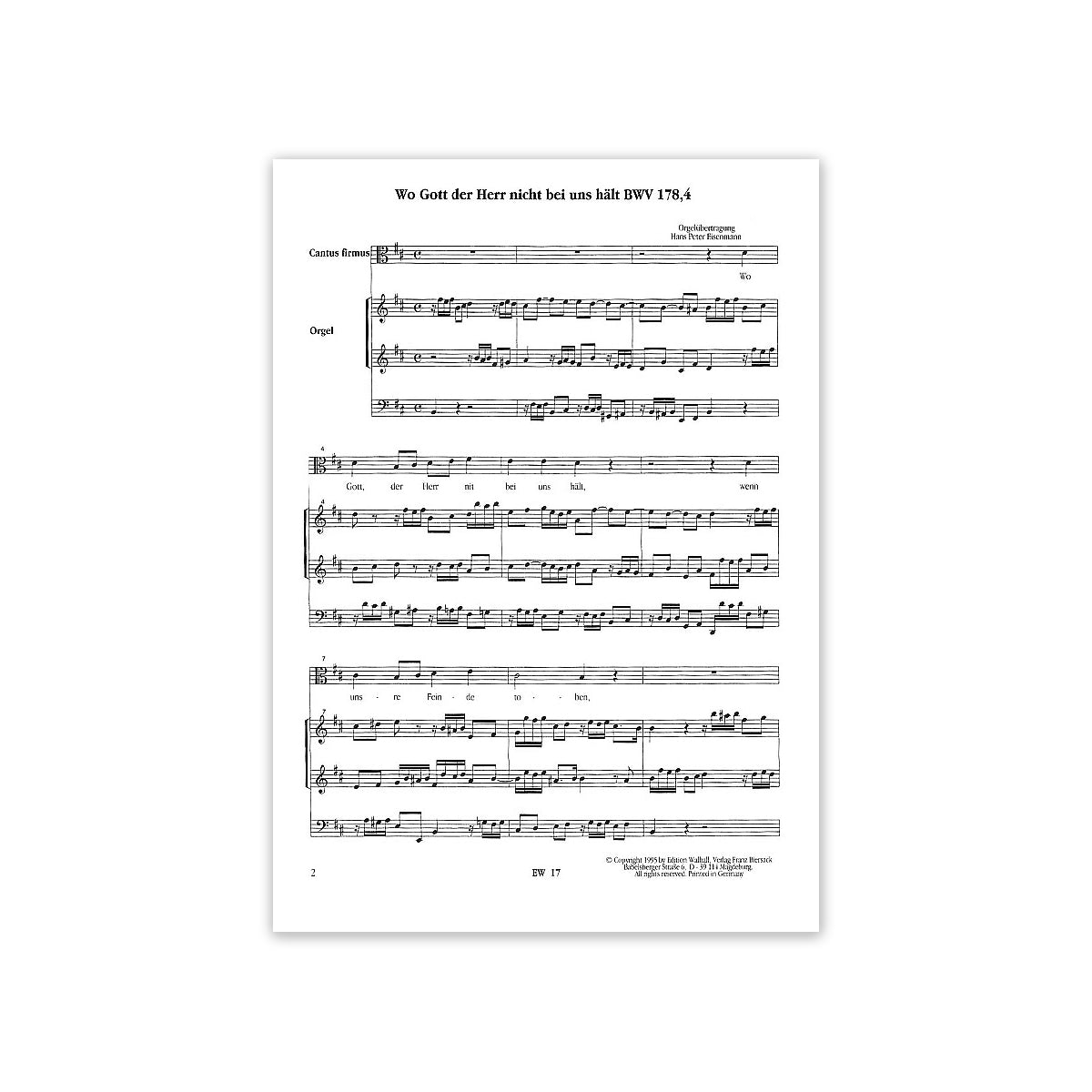 Bach, 6 Choräle aus den Kantaten