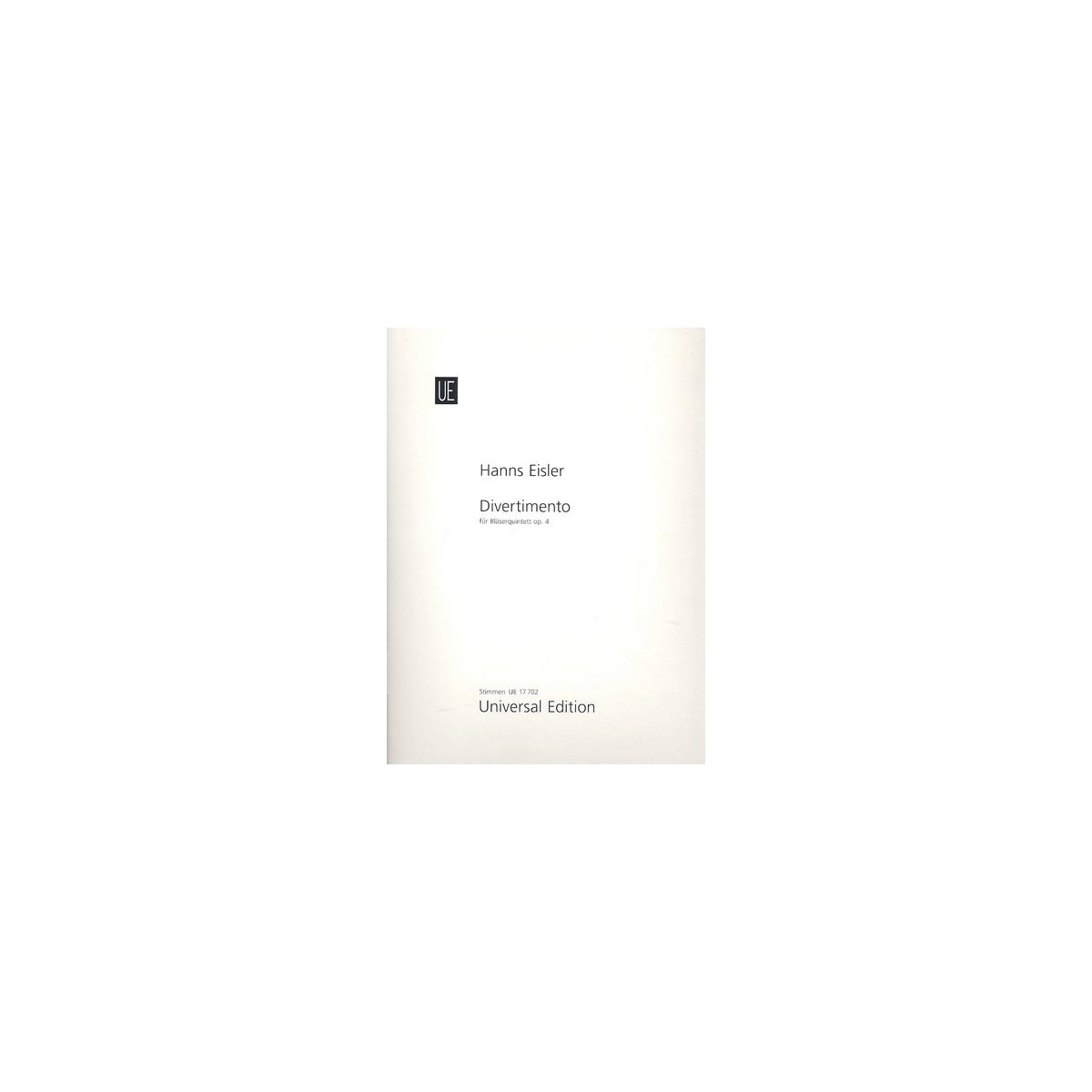 Eisler, Divertimento op.4 View 1