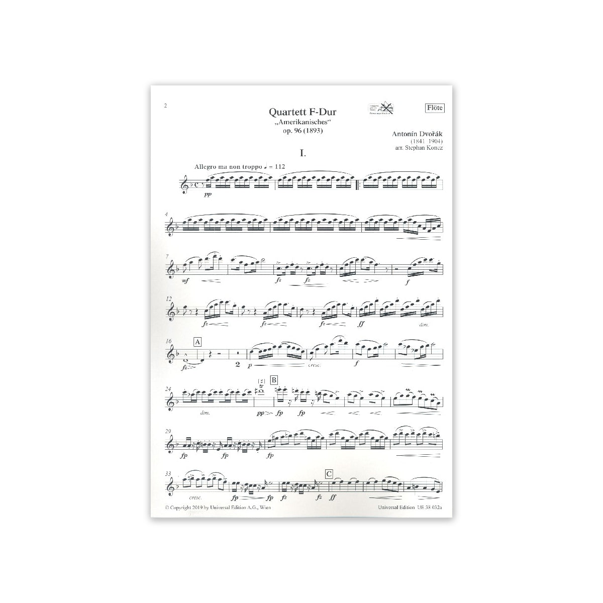 Dvorak, Quartett F-Dur op.96 - Stimmen