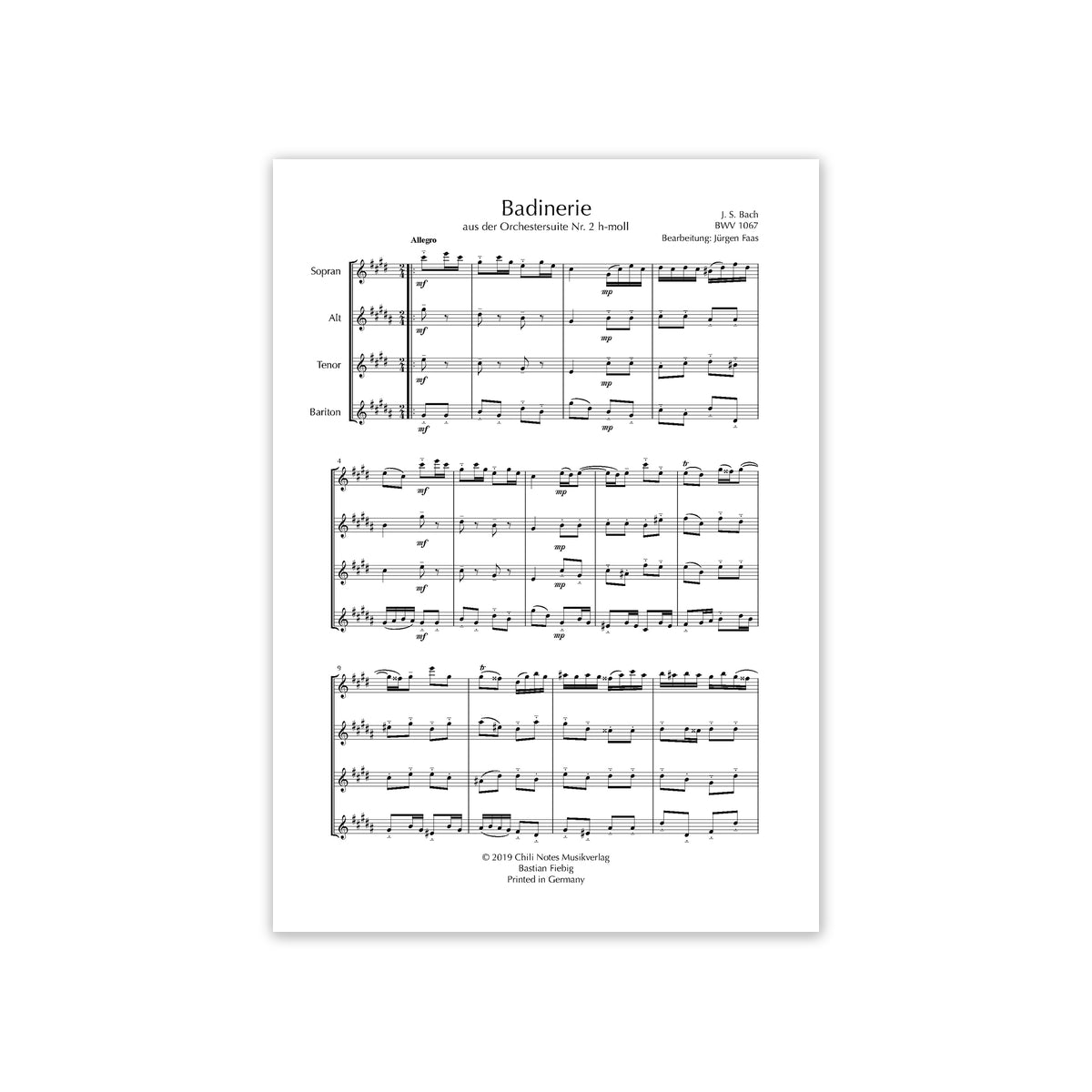 Bach, Badinerie aus der Orch.suite Nr.2