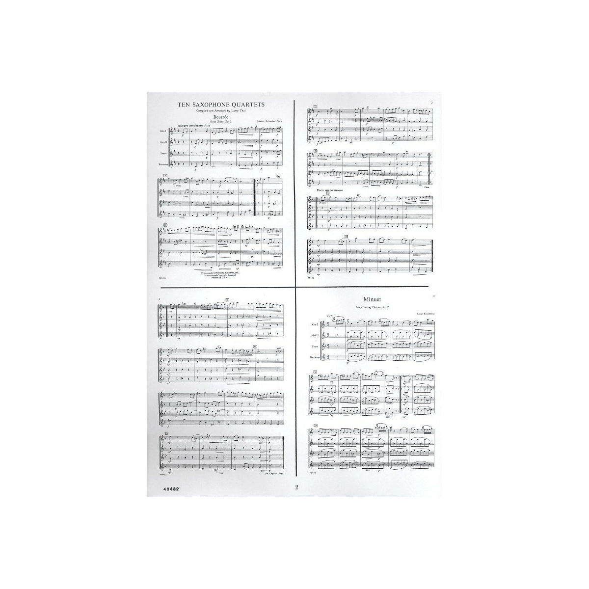 Teal (Hrsg.), 10 Saxophone Quartets