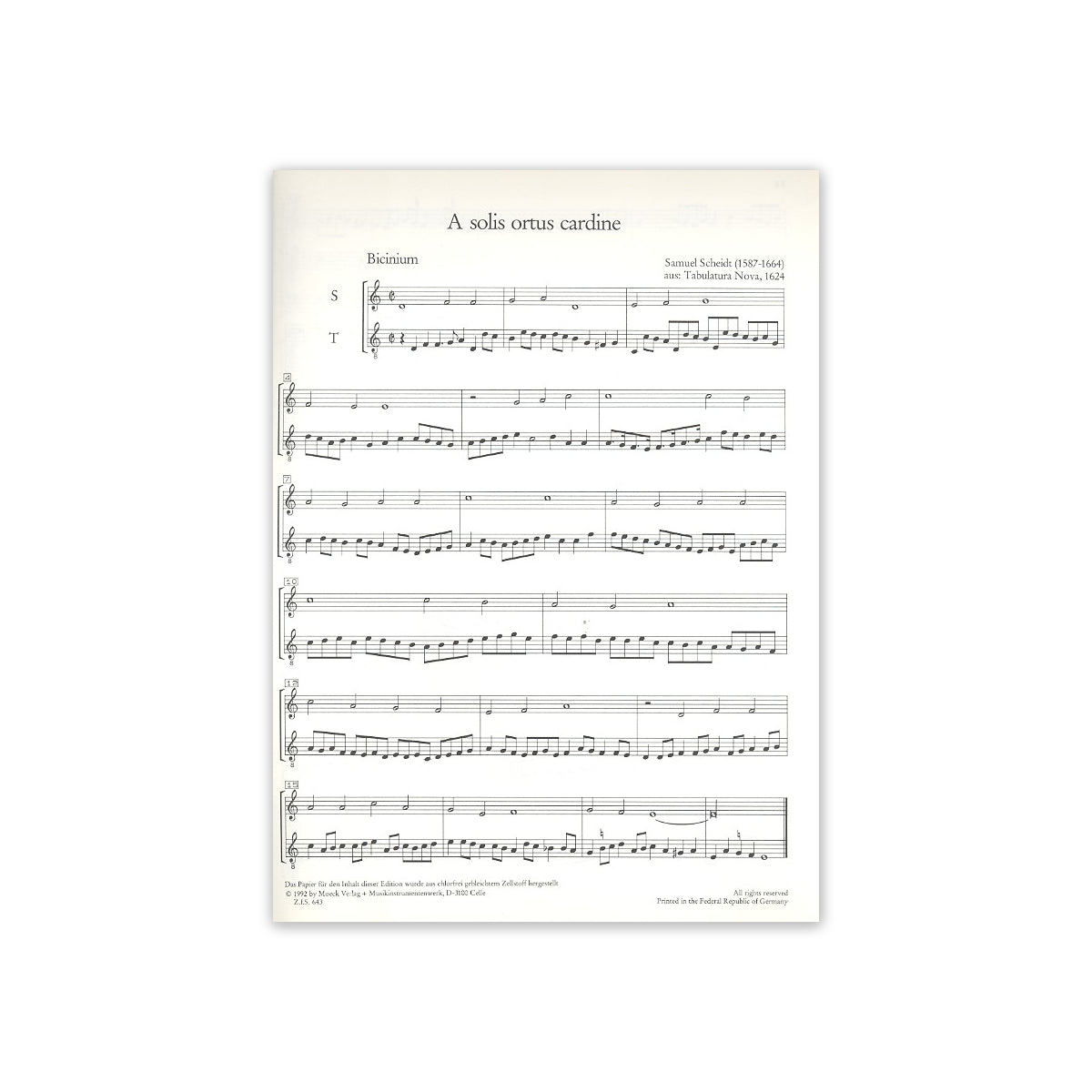 Scheidt, A solis ortus cardine View 1
