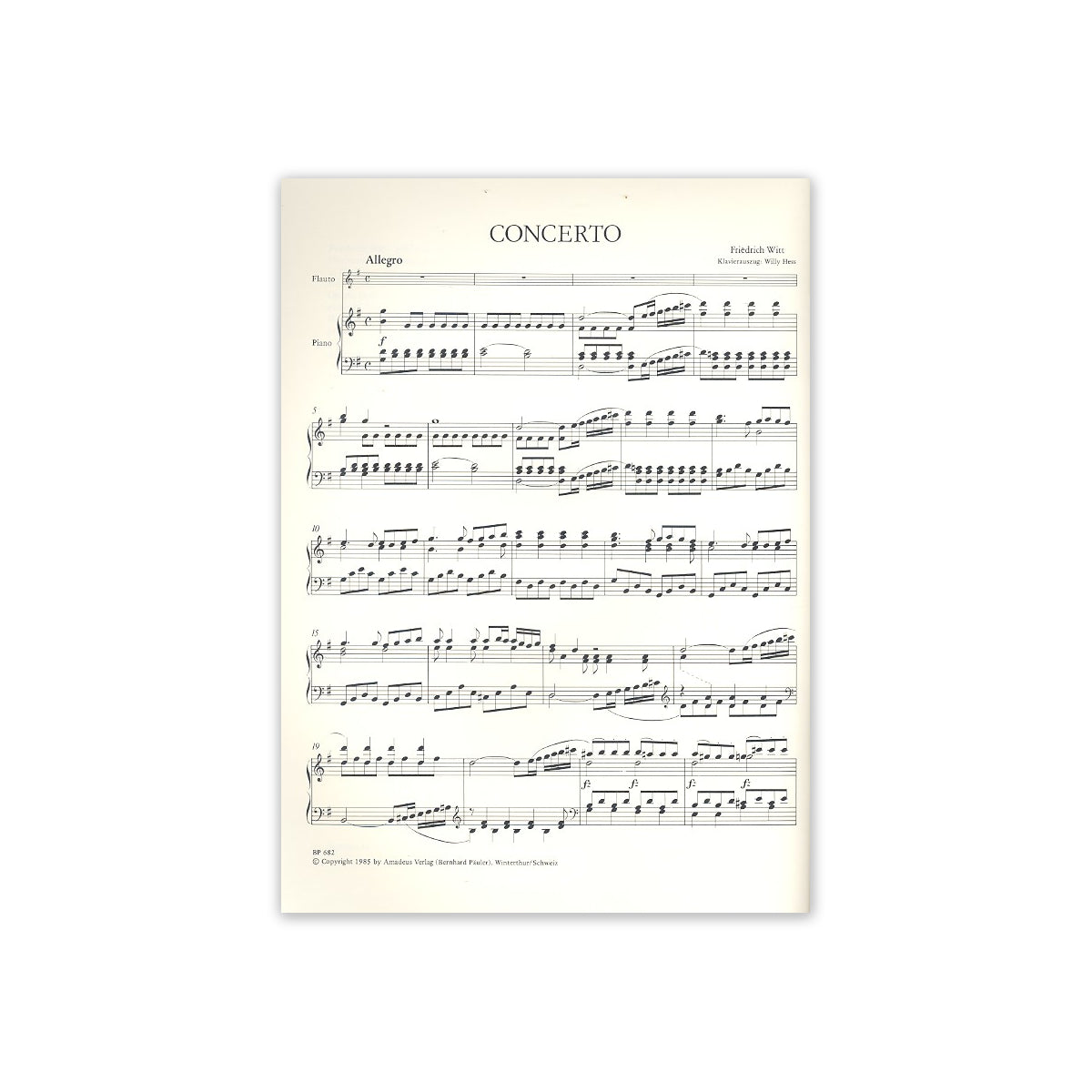 Witt, Konzert G-Dur View 1