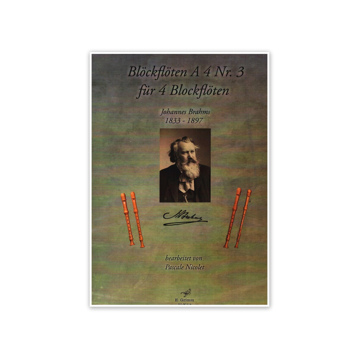 Brahms, Blockflöten A 4 Nr.3 (SATB)