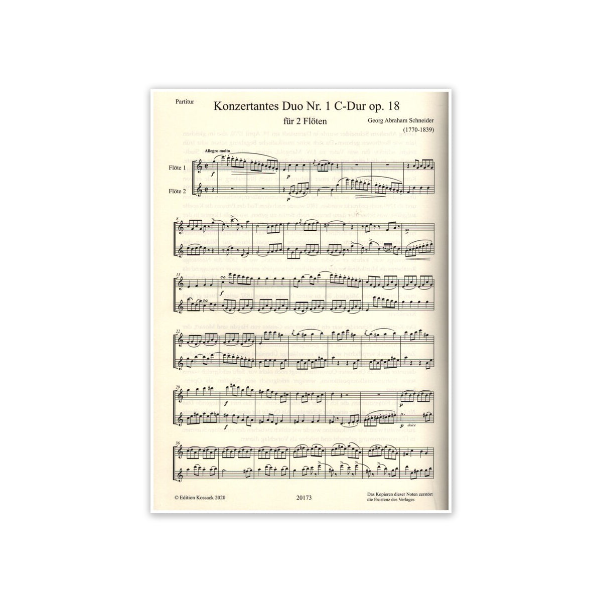 Schneider, Duo Nr.1 C-Dur op.18 View 1