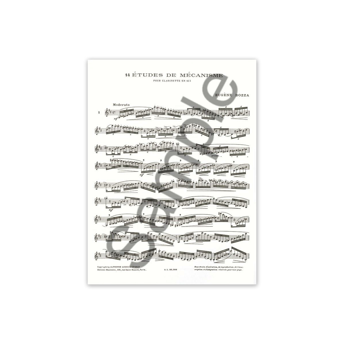Bozza, 14 études de mécanisme