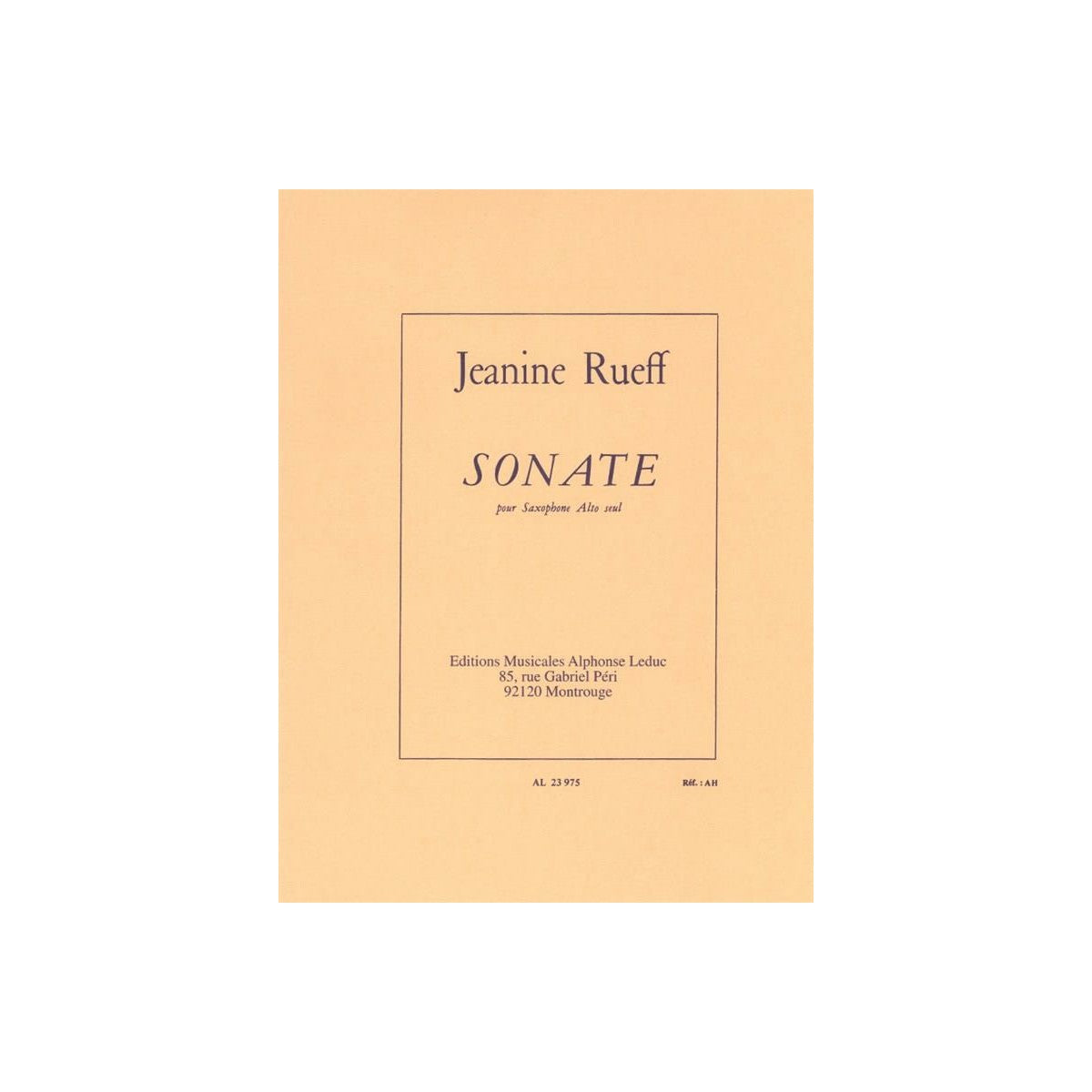 Rueff, Sonate pour saxophone View 2