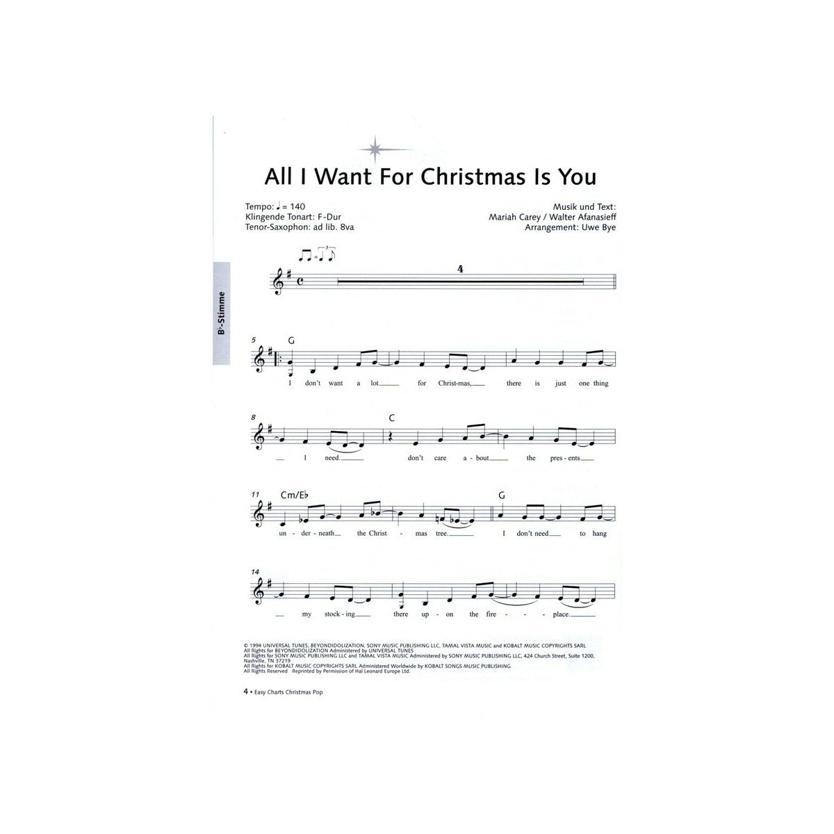 Easy Charts Play-Along Christmas Pop View 1