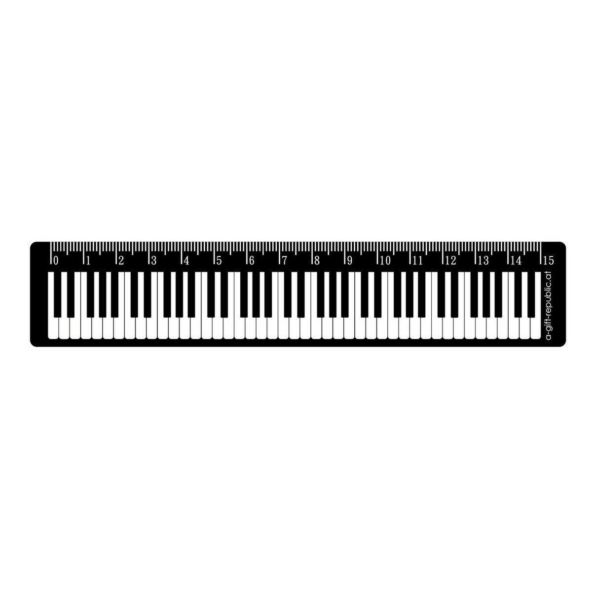 Lineal Tastatur 15 cm schwarz View 1