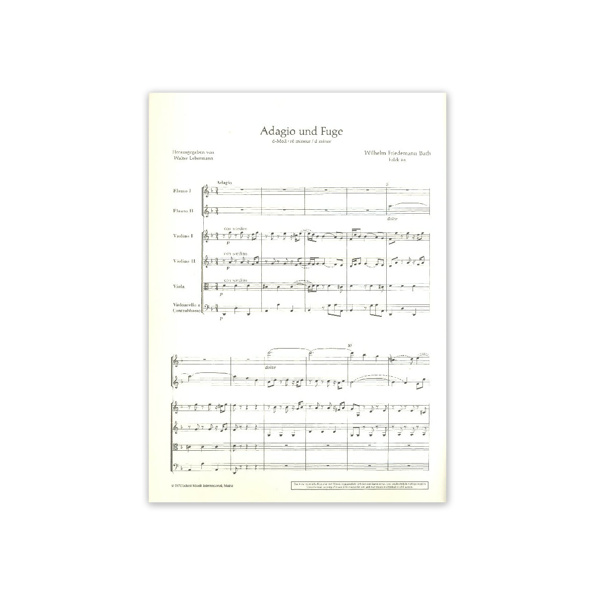 Bach W.Fr., Adagio und Fuge d-moll View 2