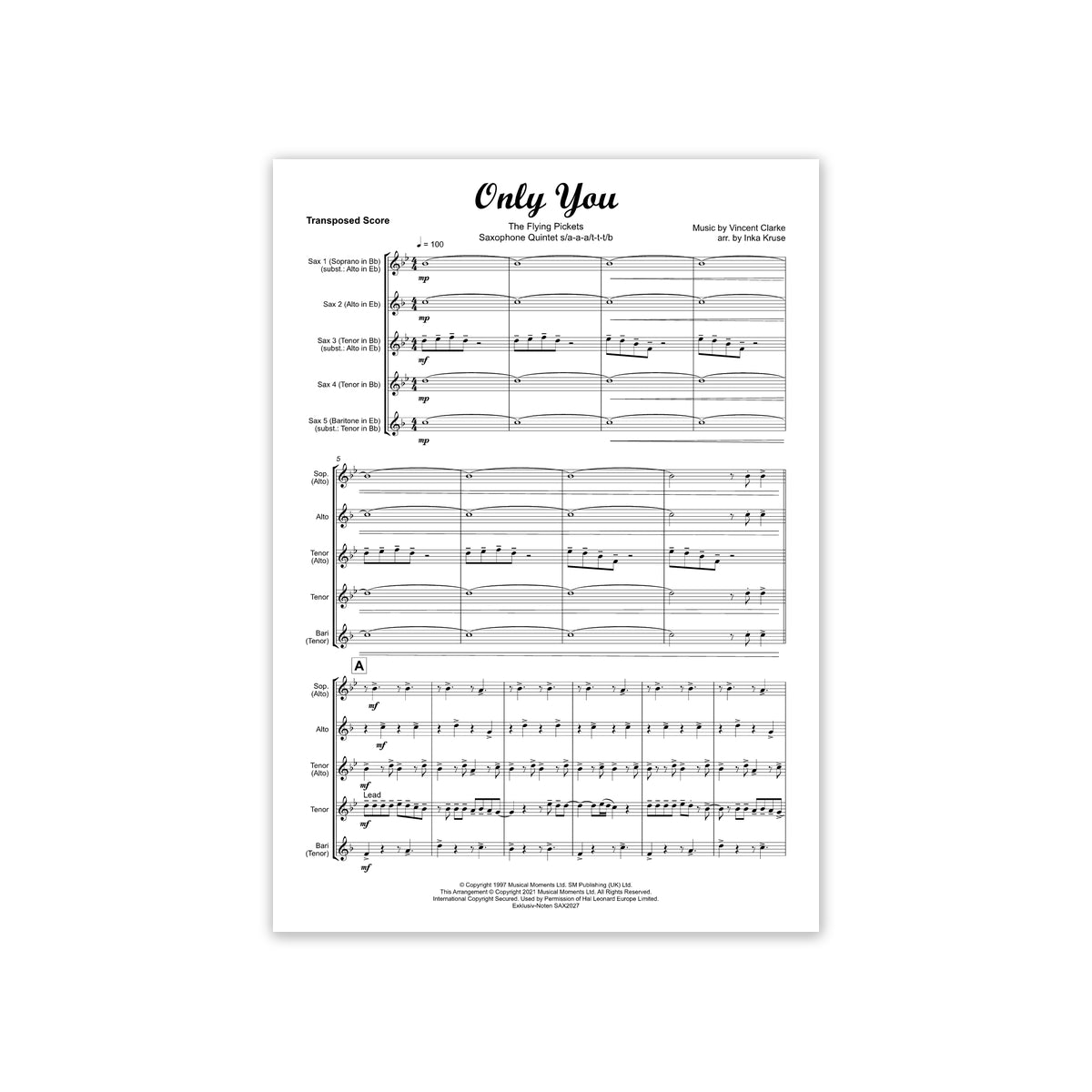 Clarke, Only You (Flying Pickets)