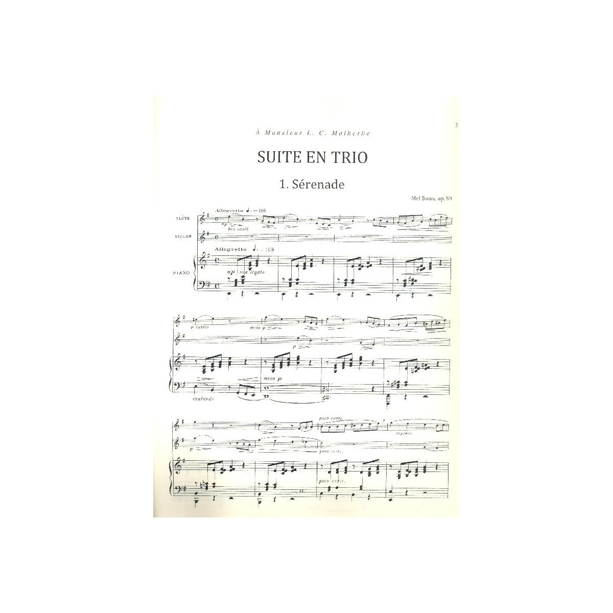 Bonis, Suite en Trio op.59 View 1