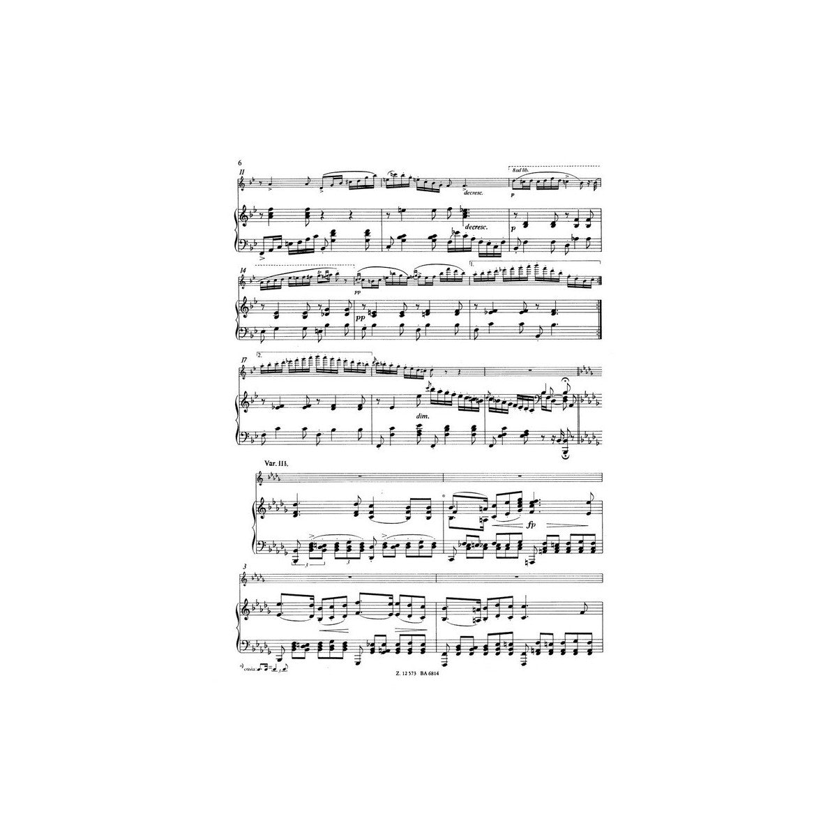 Schubert, Thema mit Variationen View 1