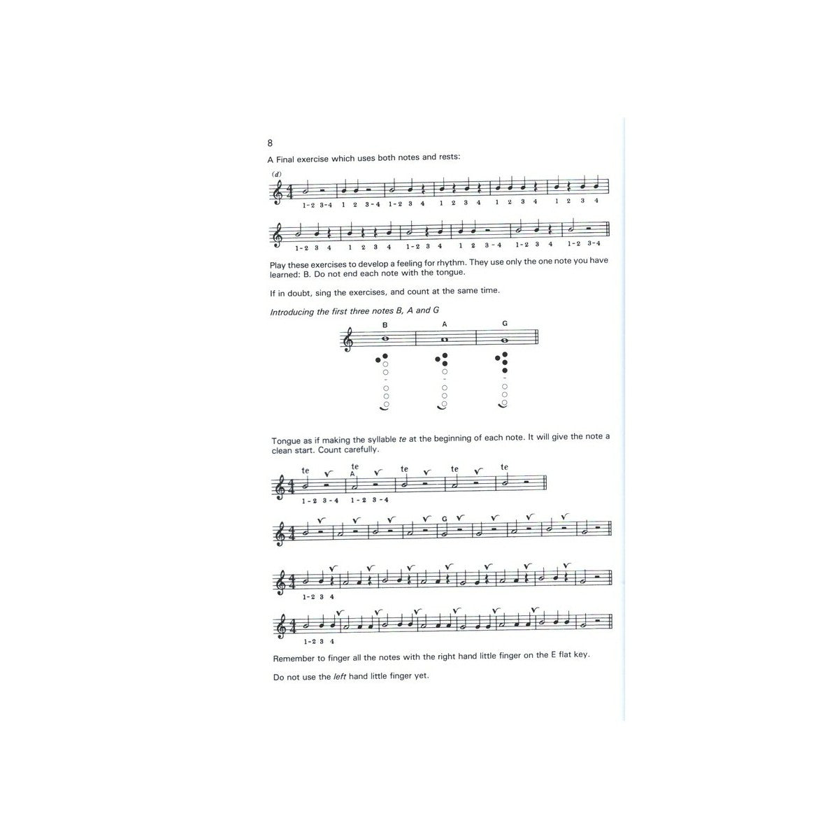 Wye, A Beginner's Book for the flute vol.1 View 1