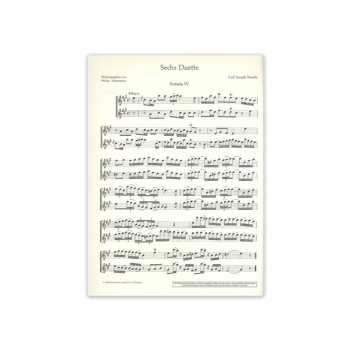 Toeschi, Duette Band 2 (Nr.4-6) View 1