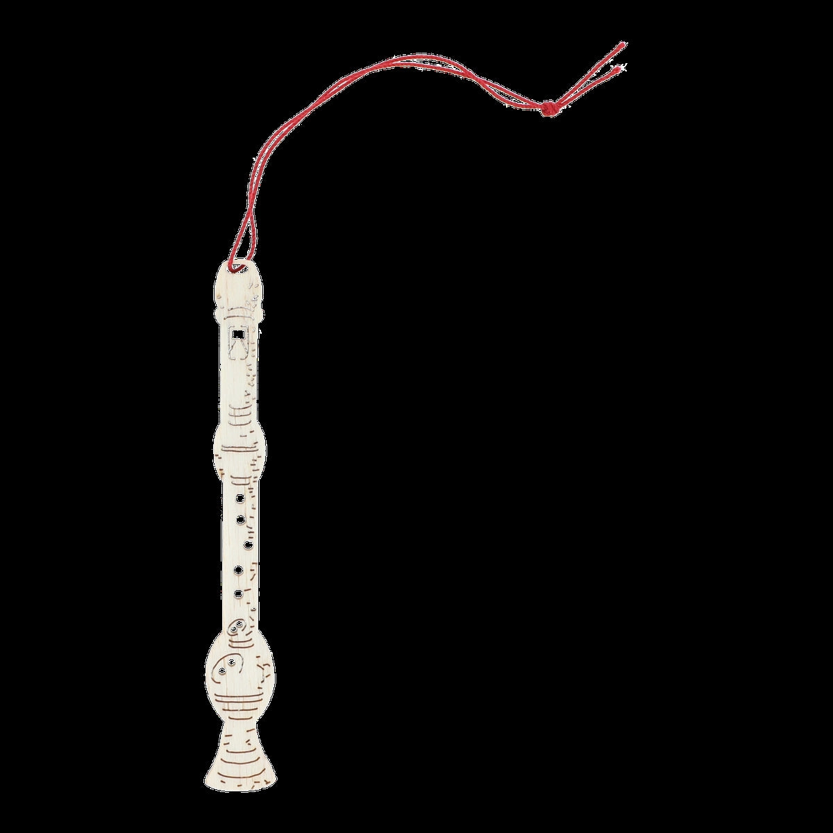 Recorder pendant poplar wood